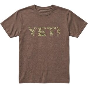 Yeti Logo T-Shirt Mens Small Brown Good Camo Graphic Short Sleeve Tee
